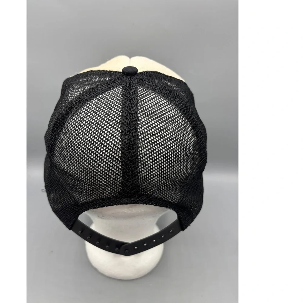 Vintage Cabelas Trucker Hat Snapback Mesh Black Cream Fishing Hunting Cap Taiwan